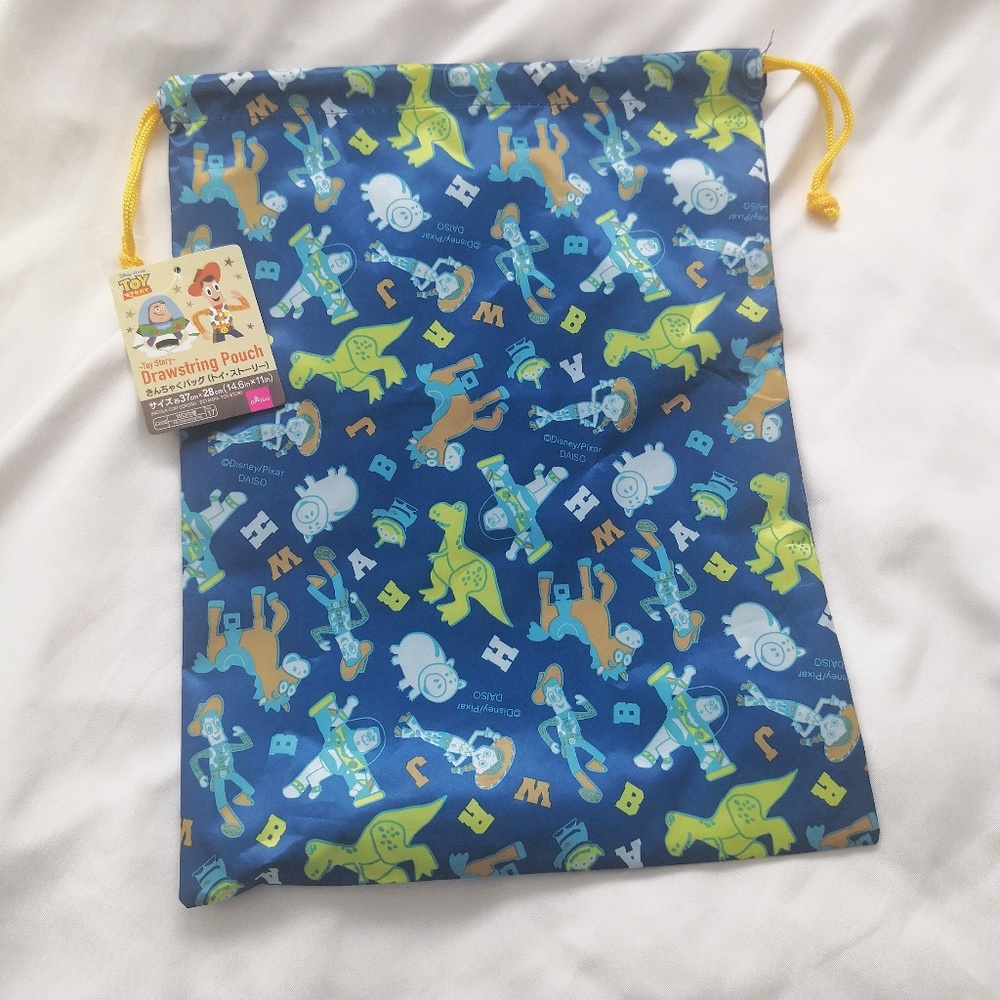 New Daiso x Disney Toy Story Drawstring Pouch 14.6"x 11"